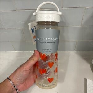 Lifefactory Glass Bottle with Hearts